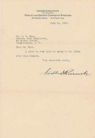 Lot #79 Franklin D. Roosevelt Typed Letter Signed - Image 1