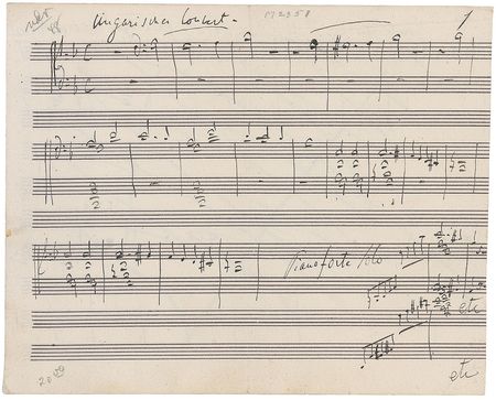 Lot #666 Franz Liszt: Extremely desirable Liszt manuscript, totaling almost 40 bars - Image 1