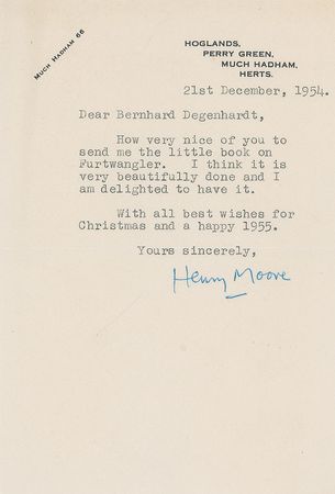 Lot #546 Henry Moore: ?I have always admired ancient Mexican sculpture tremendously, for it has been a big influence in my work? - Image 3
