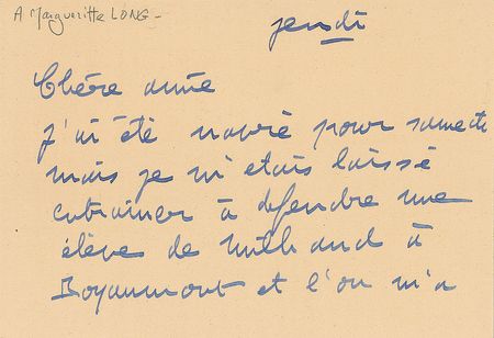 Lot #673 Francis Poulenc Handwritten Letter Signed - Image 1