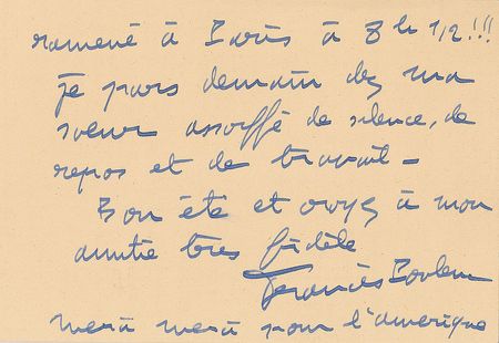 Lot #673 Francis Poulenc Handwritten Letter Signed - Image 2