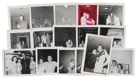 Lot #725 Elvis Presley: Great Elvis portrait signed for a young lady backstage in 1956, complete with over a dozen candids of Presley at the event - Image 3