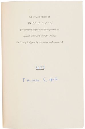 Lot #594 Truman Capote Book - Image 1