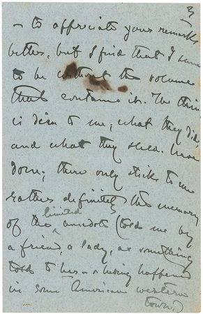 Lot #618 Henry James: The author dismisses a story of his own??I daresay it is one of the worst I was ever guilty of? - Image 3