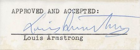 Lot #749 Louis Armstrong Signature - Image 2