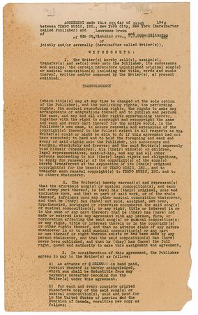 Lot #767 Duke Ellington Signed Document - Image 2