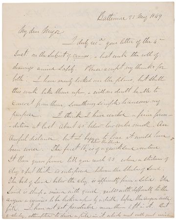 Lot #354 Robert E. Lee: Struggling with the construction of Baltimore’s Fort Carroll in 1849 - Image 1