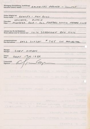 Lot #762 Alice Cooper: The shock rocker?s instruments declared for German customs: ?Snake?Guillotine?Assorted Deadly Toys? - Image 2