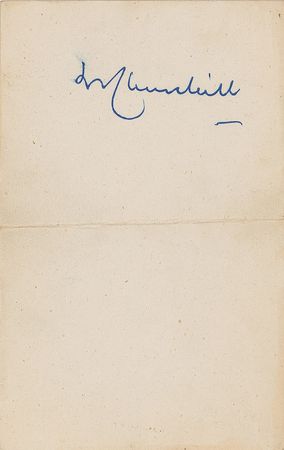 Lot #190 Winston Churchill Menu - Image 1