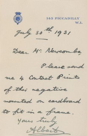 Lot #227 King George VI Handwritten Letter Signed - Image 1