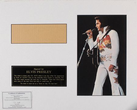 Lot #727 Elvis Presley: A generous “Bonus on July 75 Road Tour” for his back-up singers - Image 2