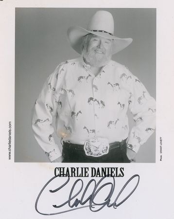 Lot #764 Charlie Daniels Stage-Used Bow and Photograph - Image 2
