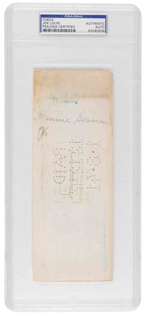 Lot #919 Joe Louis: The champ’s meager purse check from his 1947 Walcott championship fight - Image 2