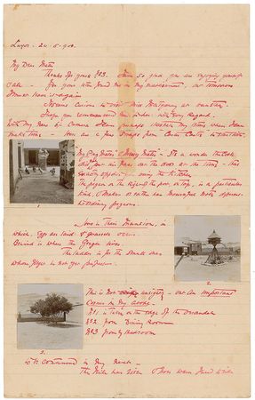 Lot #189 Howard Carter: Amazing letter from Luxor, illustrated with Carter?s personal snapshots - Image 1