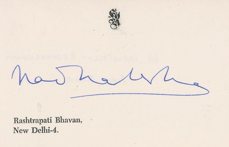 Lot #217 Indian Presidents Signatures - Image 1