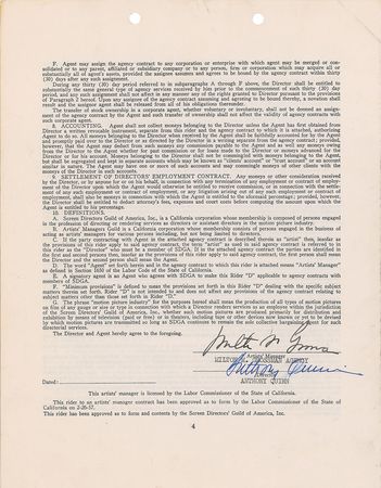 Lot #836 Anthony Quinn Signed Documents - Image 2