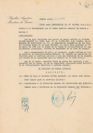 Lot #308 Juan Peron - Image 1