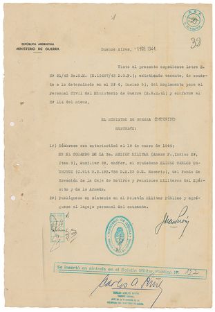 Lot #308 Juan Peron - Image 2