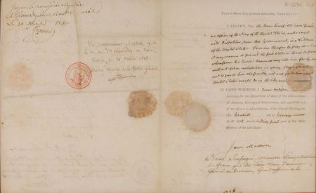 Lot #9 James Madison Signed Document - Image 2