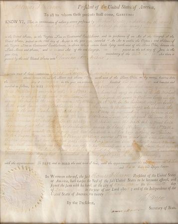 Lot #7 Thomas Jefferson and James Madison: America’s third and fourth presidents reward service during the Revolution - Image 2