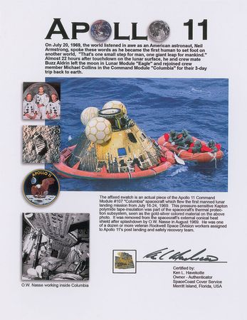 Lot #476 Apollo 11 Flown Kapton Foil - Image 1