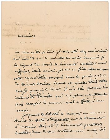 Lot #277 Antoine C. Becquerel Handwritten Letter Signed - Image 1