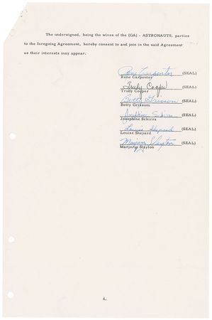 Lot #431 Mercury Astronauts: Grissom and fellow Mercury astronauts secure a literary agent in 1965 - Image 3