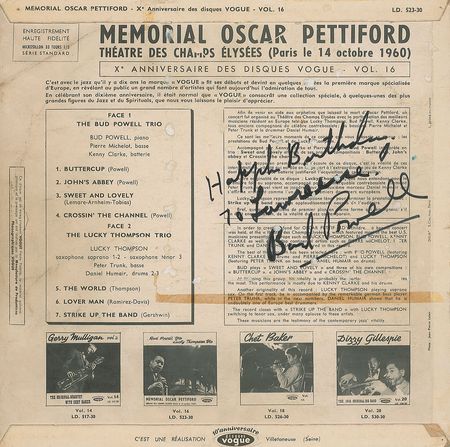 Lot #194 Earl ‘Bud’ Powell - Image 2