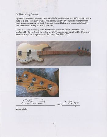 Lot #528 Dee Dee Ramone - Image 4