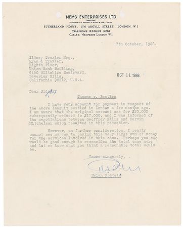 Lot #47 Brian Epstein