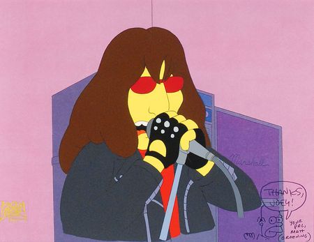 Lot #493 Joey Ramone’s Simpsons Cel - Image 1