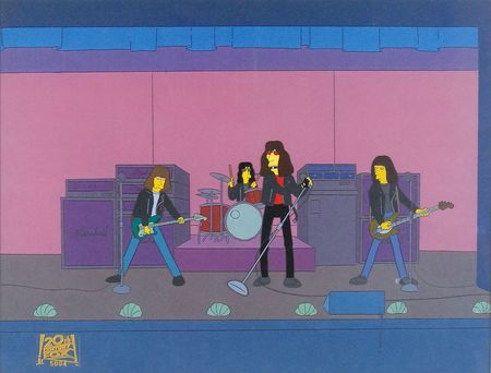 Lot #494 Joey Ramone’s Simpsons Cel - Image 1