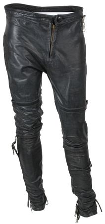 Lot #449 Joey Ramone?s Black Leather Pants - Image 1