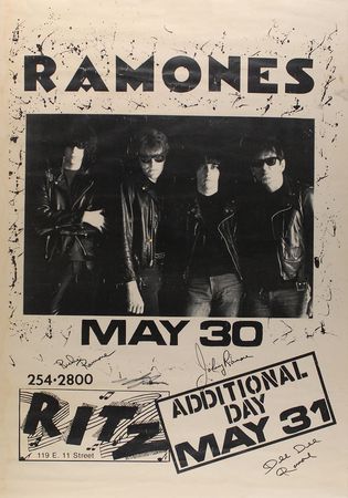 Lot #512 The Ramones The Ritz Signed Poster - Image 1