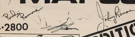 Lot #512 The Ramones The Ritz Signed Poster - Image 2