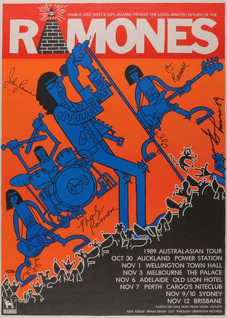 Lot #510 The Ramones Australasian Tour Signed Poster - Image 1