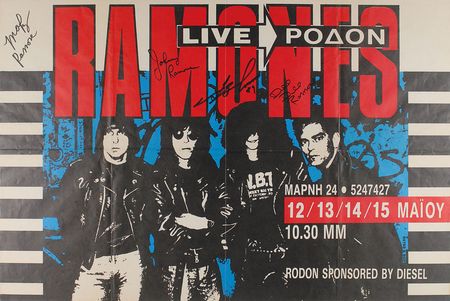 Lot #511 The Ramones Live Signed Poster - Image 1