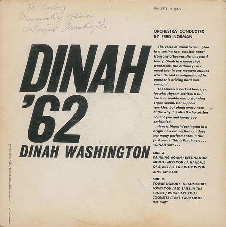 Lot #200 Dinah Washington - Image 1