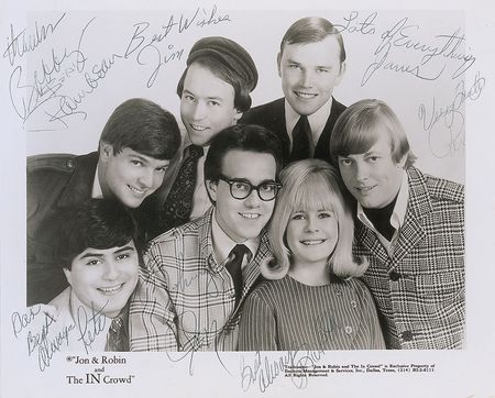 Lot #8333 Jon and Robin and The In Crowd Signed Photograph - Image 1