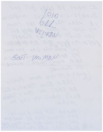 Lot #499 Joey Ramone’s Lyrics: Don’t Worry About Me - Image 4