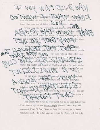 Lot #499 Joey Ramone’s Lyrics: Don’t Worry About Me - Image 6