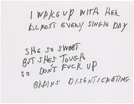 Lot #500 Joey Ramone?s Lyrics: Maria Bartiromo - Image 4