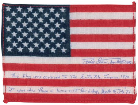 Lot #399 Dave Scott: “This flag was carried to South Pole, January, 1970. It was also flown in lunar orbit for 6 days, Apollo 15, July ’71” - Image 1