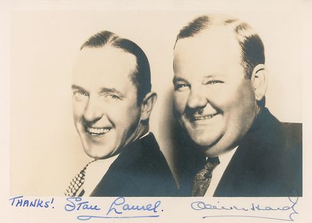 Lot #754 Laurel and Hardy Signed Photograph - Image 1