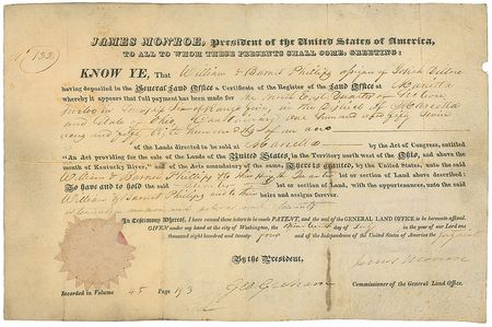Lot #14 James Monroe Signed Document