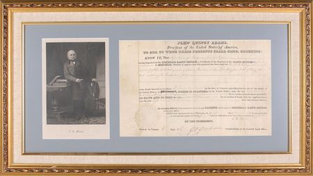 Lot #15 John Quincy Adams Signed Document