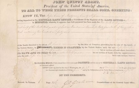 Lot #15 John Quincy Adams Signed Document - Image 2