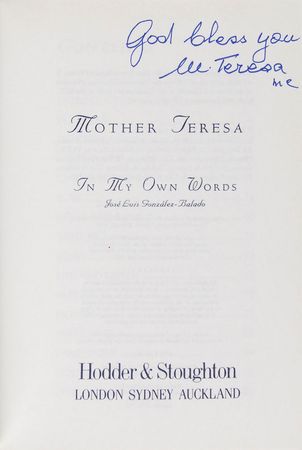 Lot #286 Mother Teresa Book - Image 1