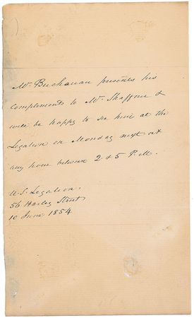 Lot #28 James Buchanan Handwritten Letter Signed