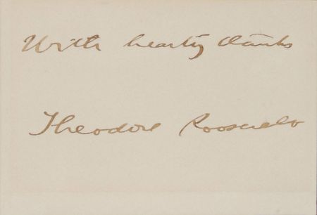 Lot #96 Theodore Roosevelt Signature - Image 1